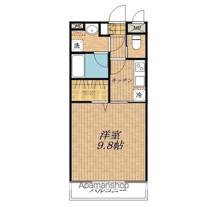 セレクトⅥ[1K/32.68m2]の間取図