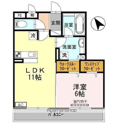 シンフォニア[1LDK/45.23m2]の間取図