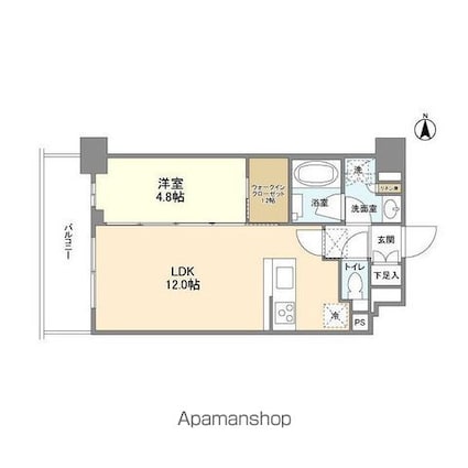 コンフォリア桜上水[1LDK/40.74m2]の間取図