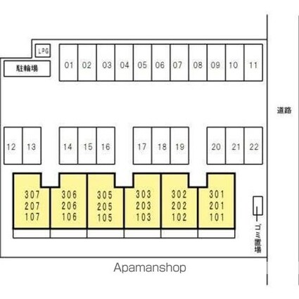 サンフラワー今里[1LDK/43.33m2]の配置図