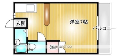 岡山県倉敷市大内[1R/23.76m2]の間取図