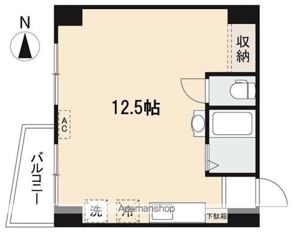 Ｌｕｏｎｔｏ　Ｒｉｔｓｕｒｉｎｃｈｏ[1R/28.1m2]の間取図