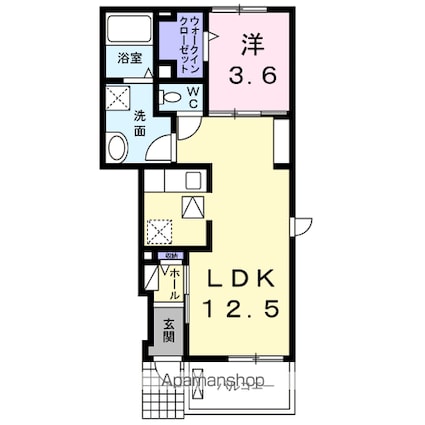ジャン　ノーブル　Ｋ[1LDK/40.07m2]の間取図