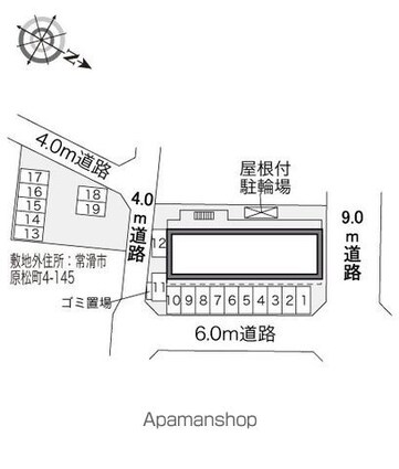 レオパレス蔵[1K/26.08m2]の配置図