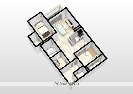岡山県岡山市北区青江３丁目[2LDK/40.78m2]の内装1