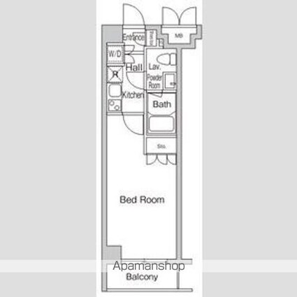 プライムアーバン西荻窪Ⅱ[1K/27.39m2]の間取図