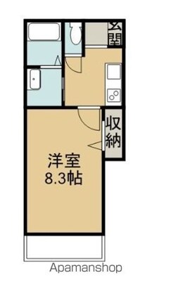 フリージア荒川[1K/28.74m2]の間取図