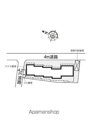 レオパレスＲＸコスモＭ[1K/21.6m2]の配置図