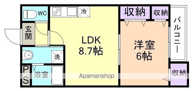 和歌山市寄合町のアパートの間取り