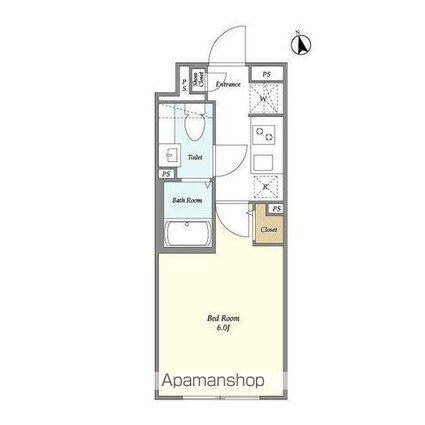 シプレ新宿中落合[1K/19.72m2]の間取図