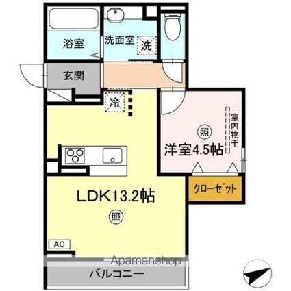 Ｐｒｅｍｉｅｒ矢賀[1LDK/45.69m2]の間取図