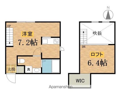 プリマ八王子壱番館[1R/22.04m2]の間取図