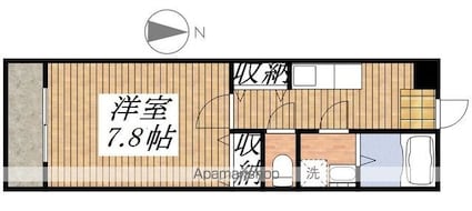 アンプルールクラージュ仲原[1K/28.26m2]の間取図