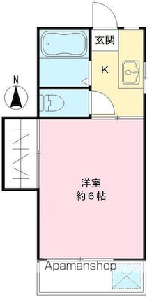 宮前ハイツ[1K/20m2]の間取図