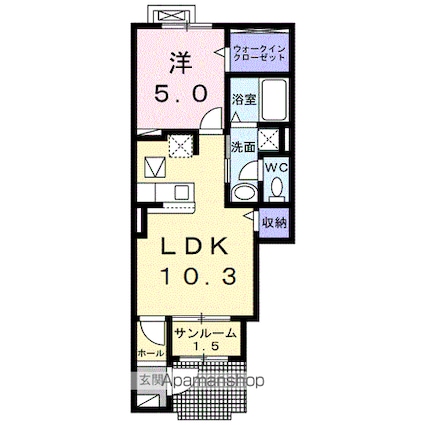 モダニスタ[1LDK/41.15m2]の間取図