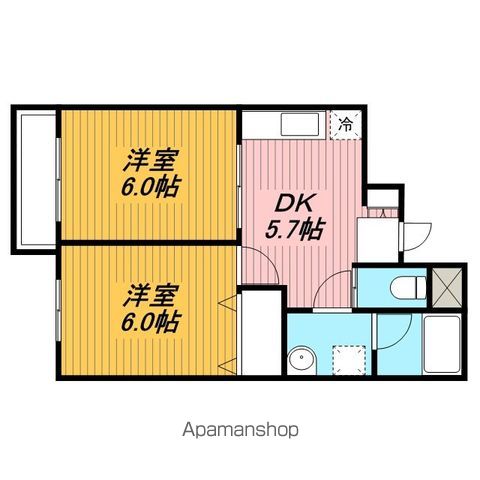 【千葉市中央区弁天のマンションの間取り】