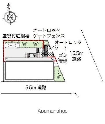 レオパレスグランドソレーユ[1K/22.35m2]の配置図
