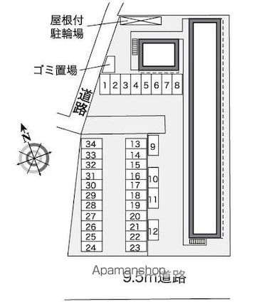 レオパレスＢｅｌ　Ａｉｒ　市原[1K/23.18m2]の配置図