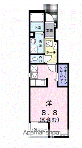 【岐阜市東川手のアパートの間取り】