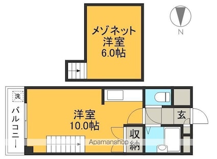 ピュア高須新町[1R/24m2]の間取図