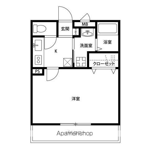 アンプルール リーブル チアフル Aの間取り写真