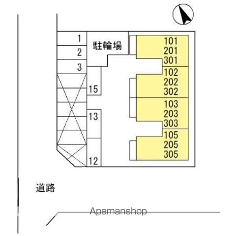 メゾン　ド　フルールⅠ 205 ｜ 大阪府大阪市東住吉区今川４丁目14-24（賃貸アパート1LDK・2階・44.64㎡） その3