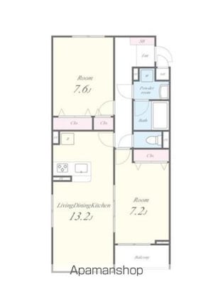ＬＵＣＩＥ　ＴＳＩ（ルシエティエスワン）[2LDK/64.07m2]の間取図
