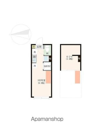 ＳＴＥＬＬＡ[1R/13.16m2]の間取図