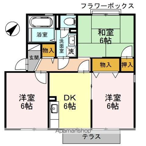 【和歌山市神前のアパートの間取り】