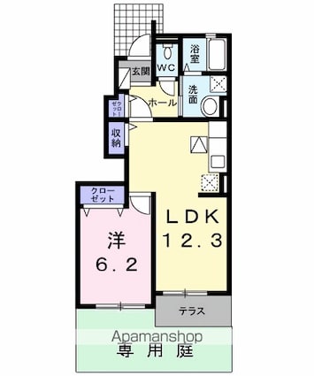 エスペランサ・プラザⅡ[1LDK/45.09m2]の間取図