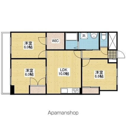 ラタンファミリアⅠ[3LDK/67.02m2]の間取図