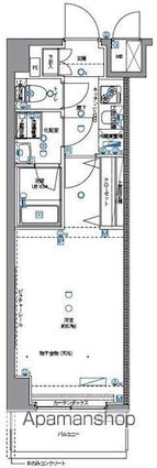 パティーナ武蔵関[1K/25.5m2]の間取図