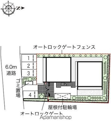 レオパレス花水木[1K/22.35m2]の配置図