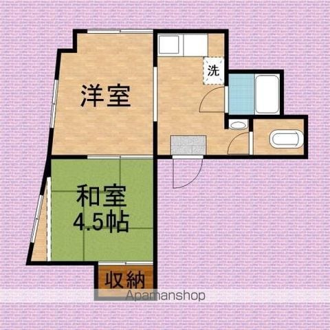 国畜アパートの間取り写真