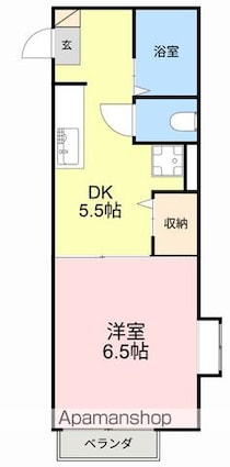 エクセルヒルズ[1DK/28m2]の間取図