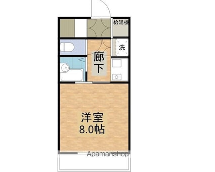 エステートヨーコー[1K/28m2]の間取図