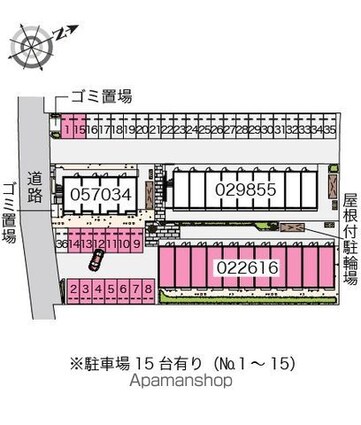 レオパレスセドナ　西福島[1K/23.71m2]の配置図