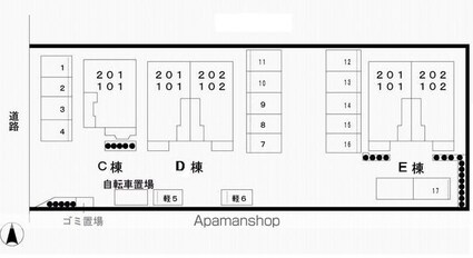 フラット・ハイム　Ｄ[2LDK/58.86m2]の配置図