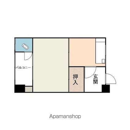 高原マンション[1K/17.67m2]の間取図
