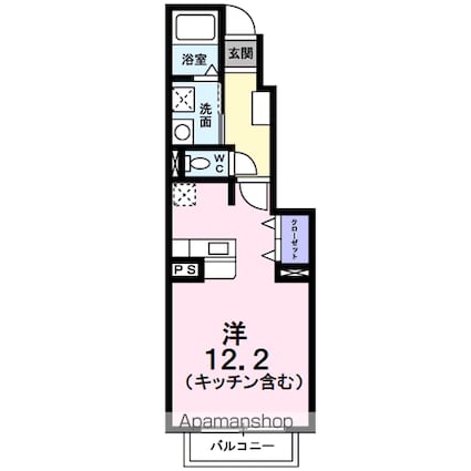 スターフィールドⅡ　Ｂ[1R/33.15m2]の間取図