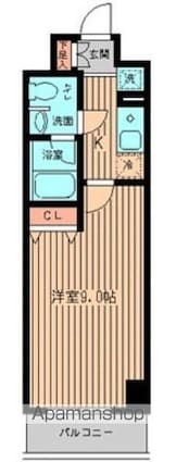 ヴェルデス[1K/26.33m2]の間取図