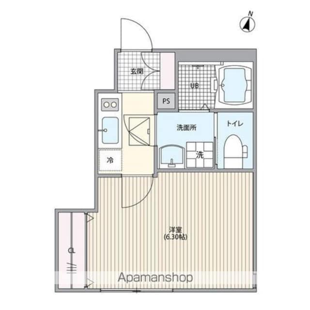 ミハス千川[1K/21.11m2]の間取図