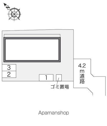 レオパレスエクセレント[1K/26.08m2]の配置図
