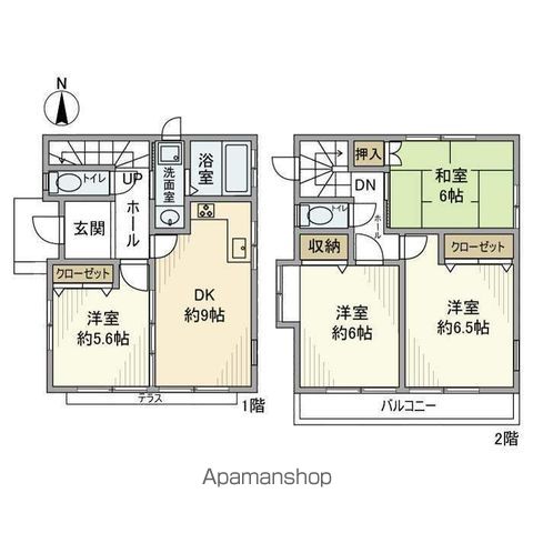 井口戸建の間取り