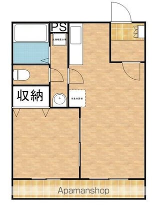 ガーデンアネシス[1LDK/31m2]の間取図