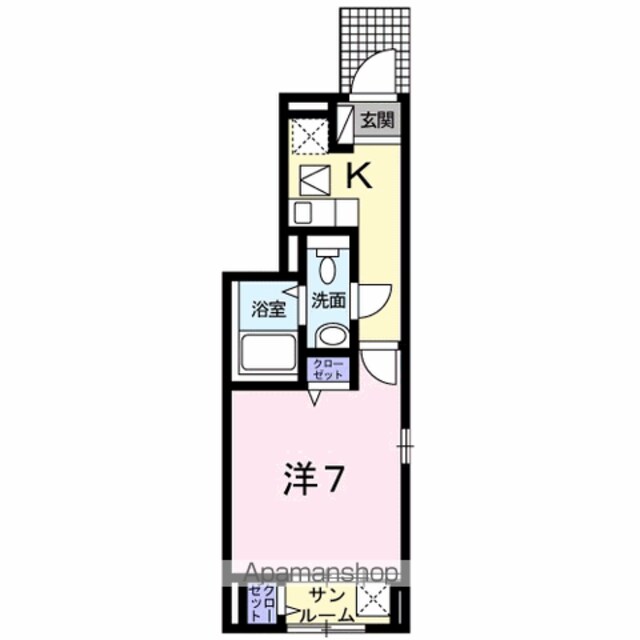 東京都八王子市別所１丁目[1K/27.29m2]の間取図