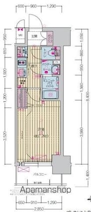 プレサンス上前津エレスタ[1K/23.94m2]の間取図
