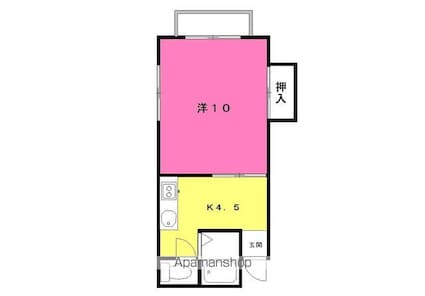 リップハイツ[1K/31.5m2]の間取図