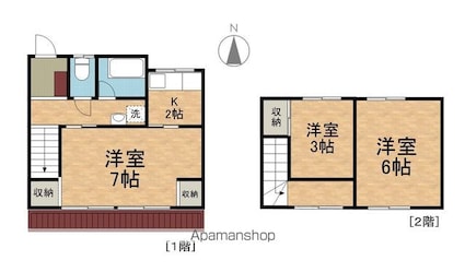 高野様連棟[3K/44m2]の間取図