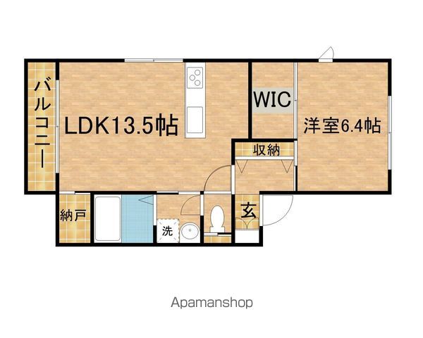 府中市清水が丘のアパートの間取り